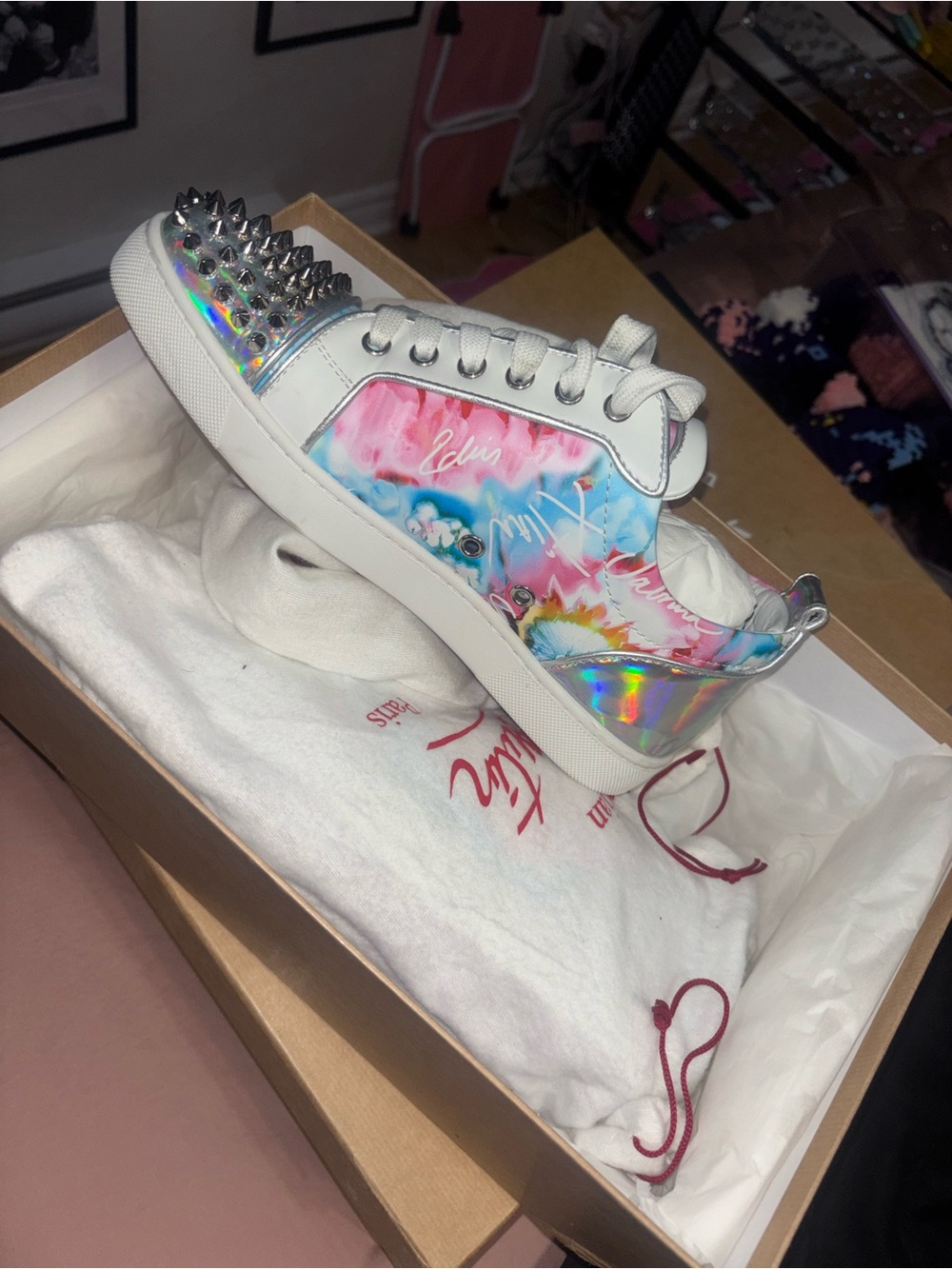 Christian Louboutin Black and White Document Print